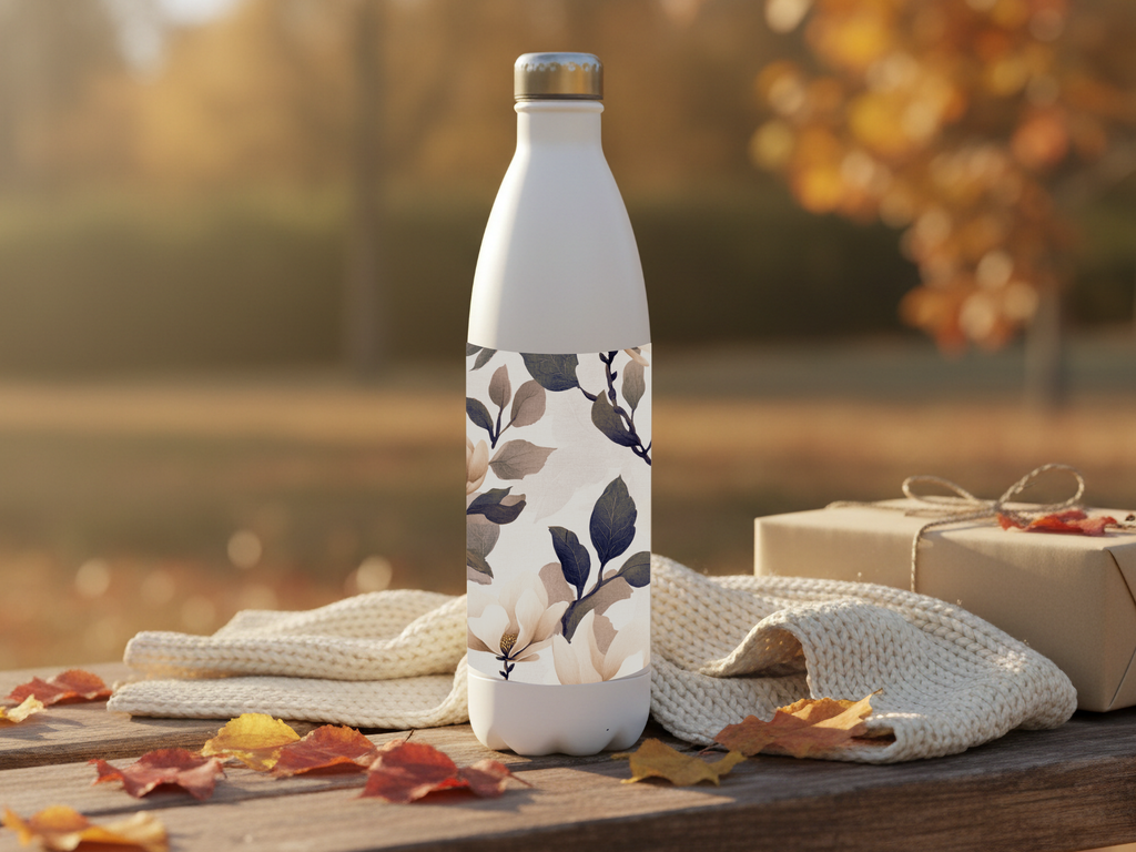 Magnolia Stainless Steel Water Bottle Personalized for Garden Pavilion Retreats