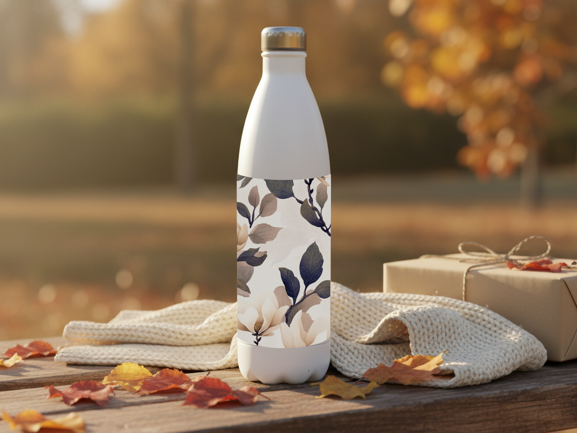 Magnolia Stainless Steel Water Bottle Personalized for Garden Pavilion Retreats