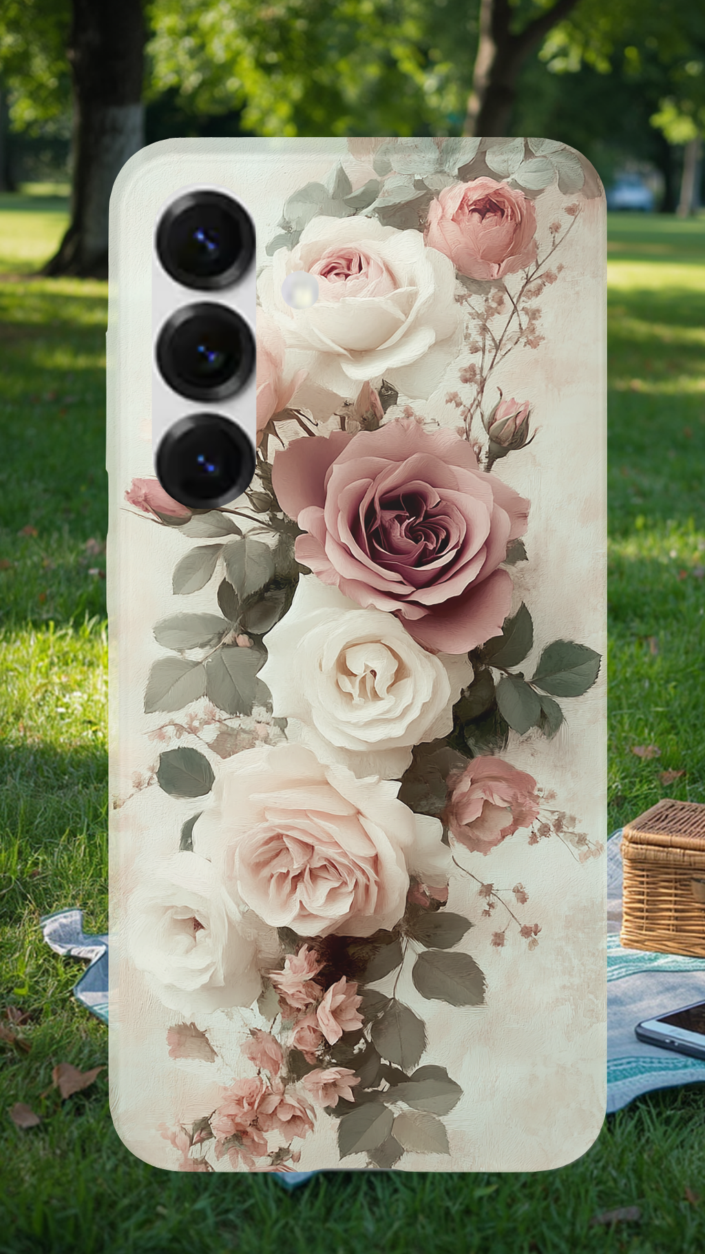 Personalized Blossom Charm Samsung Galaxy Case with Custom Name