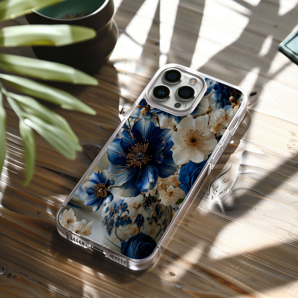 Personalized Floral Masterpiece iPhone Case with Custom Name & Botanical Art Cover