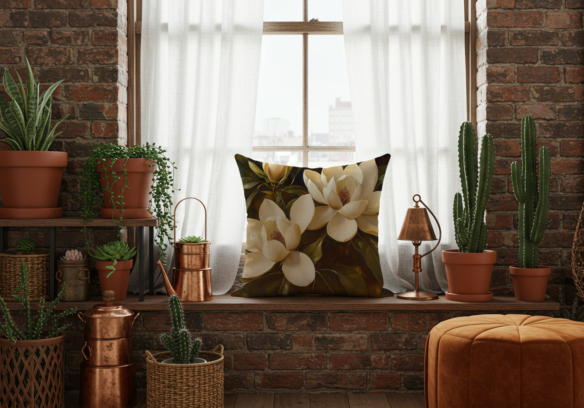 Personalized Magnolia Manor Pillow with Custom Name