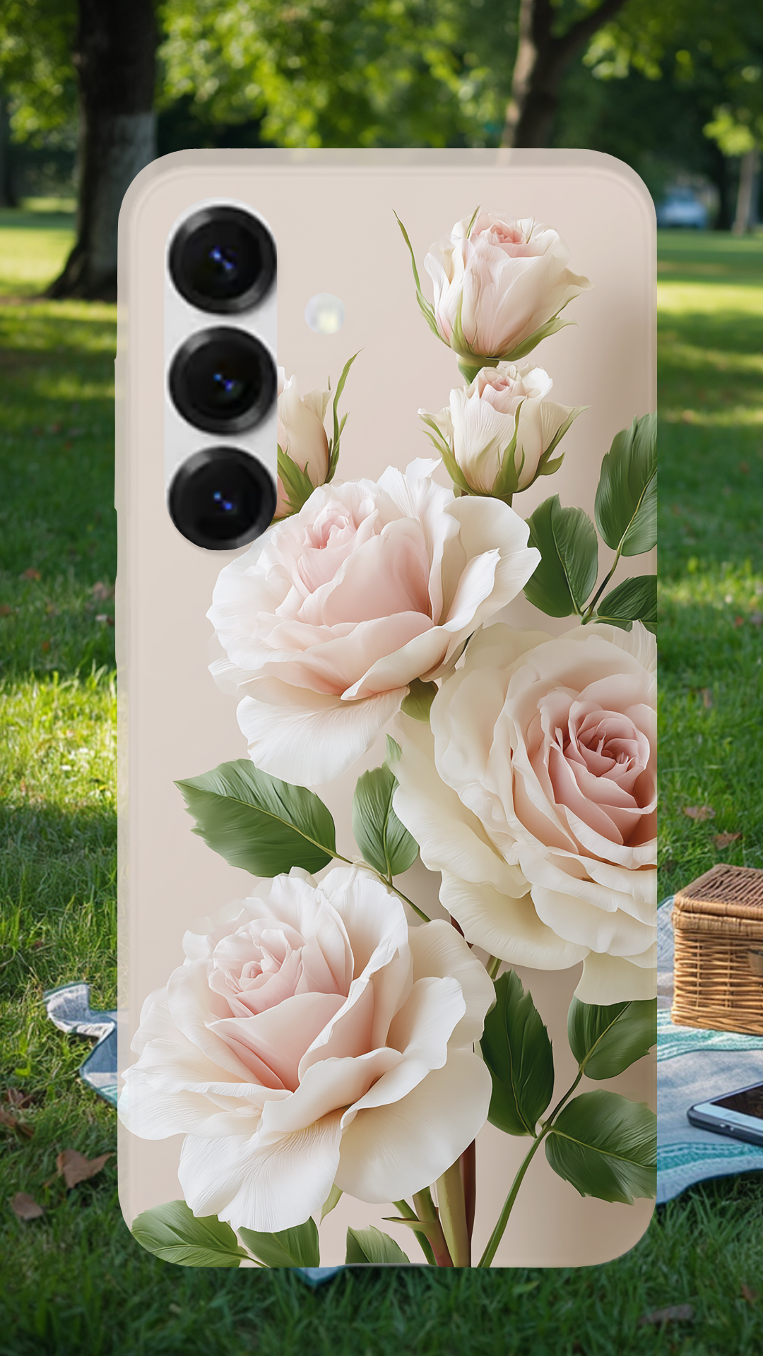 Personalized Floral Retreat Samsung Galaxy Case with Custom Name