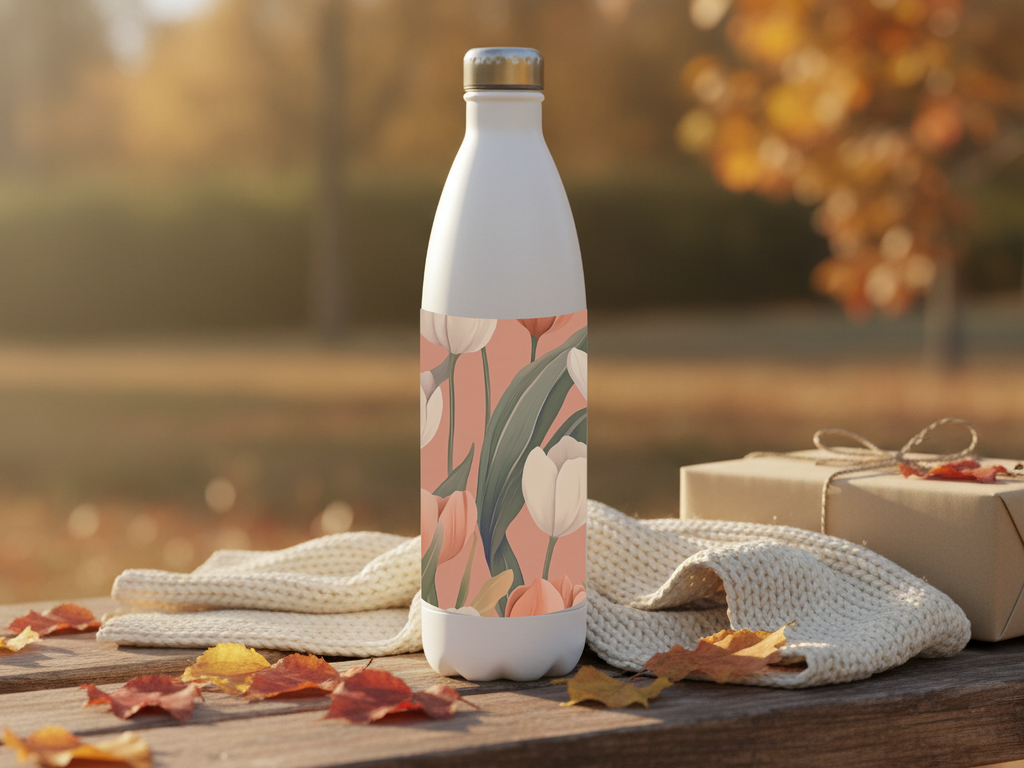 Tulip Stainless Steel Water Bottle Personalized for Orchard Path Refreshment
