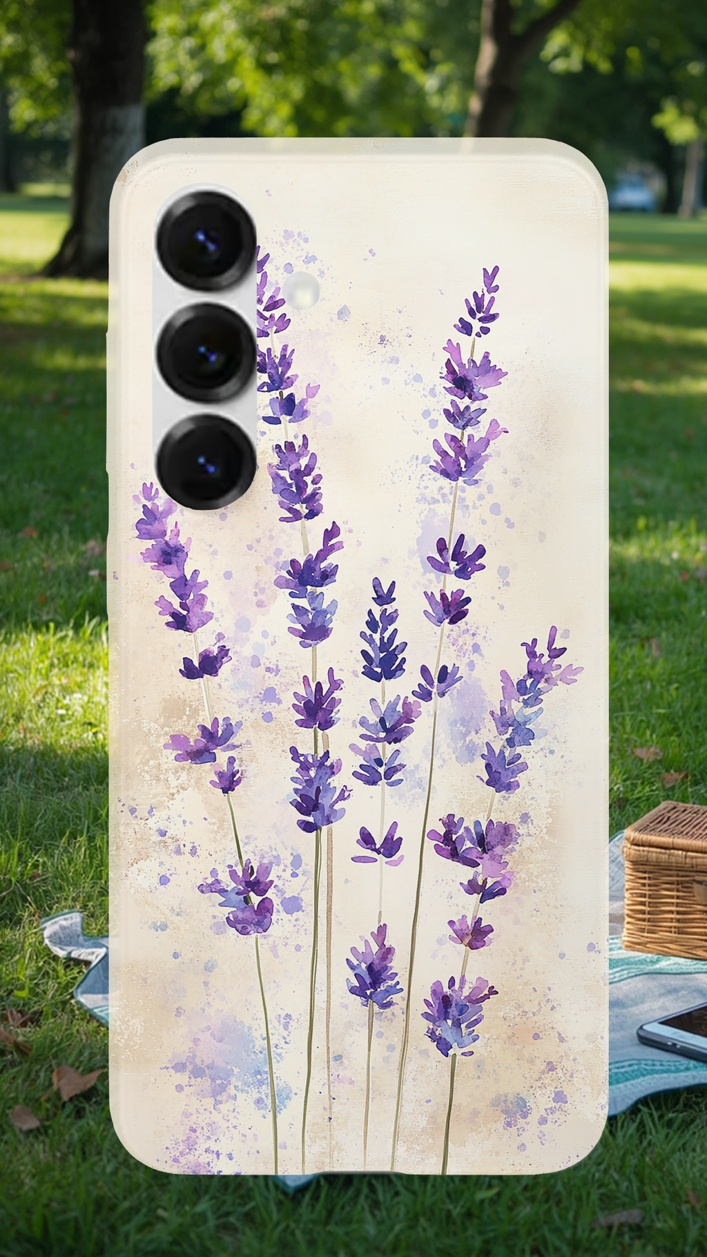 Personalized Floral Serenity Samsung Galaxy Case with Custom Name