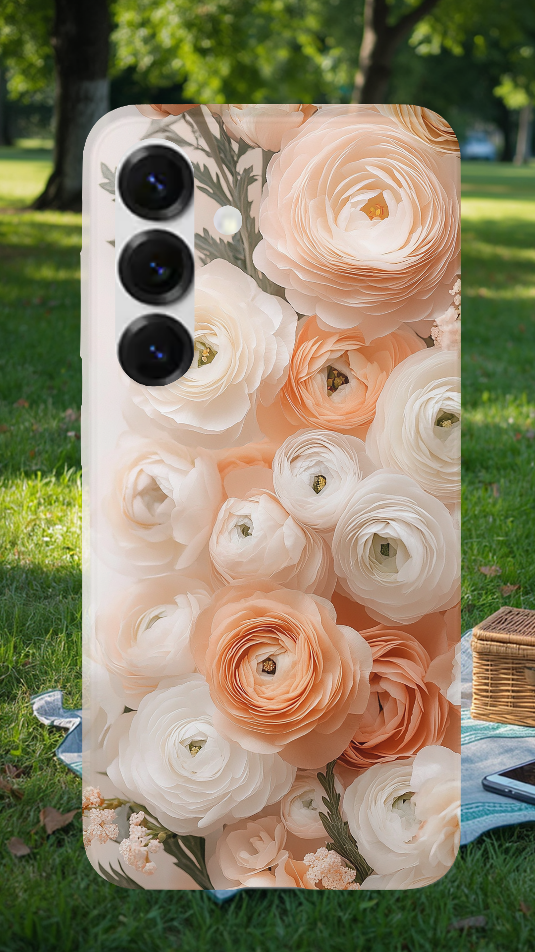 Personalized Sunlit Petals Samsung Galaxy Case with Custom Name