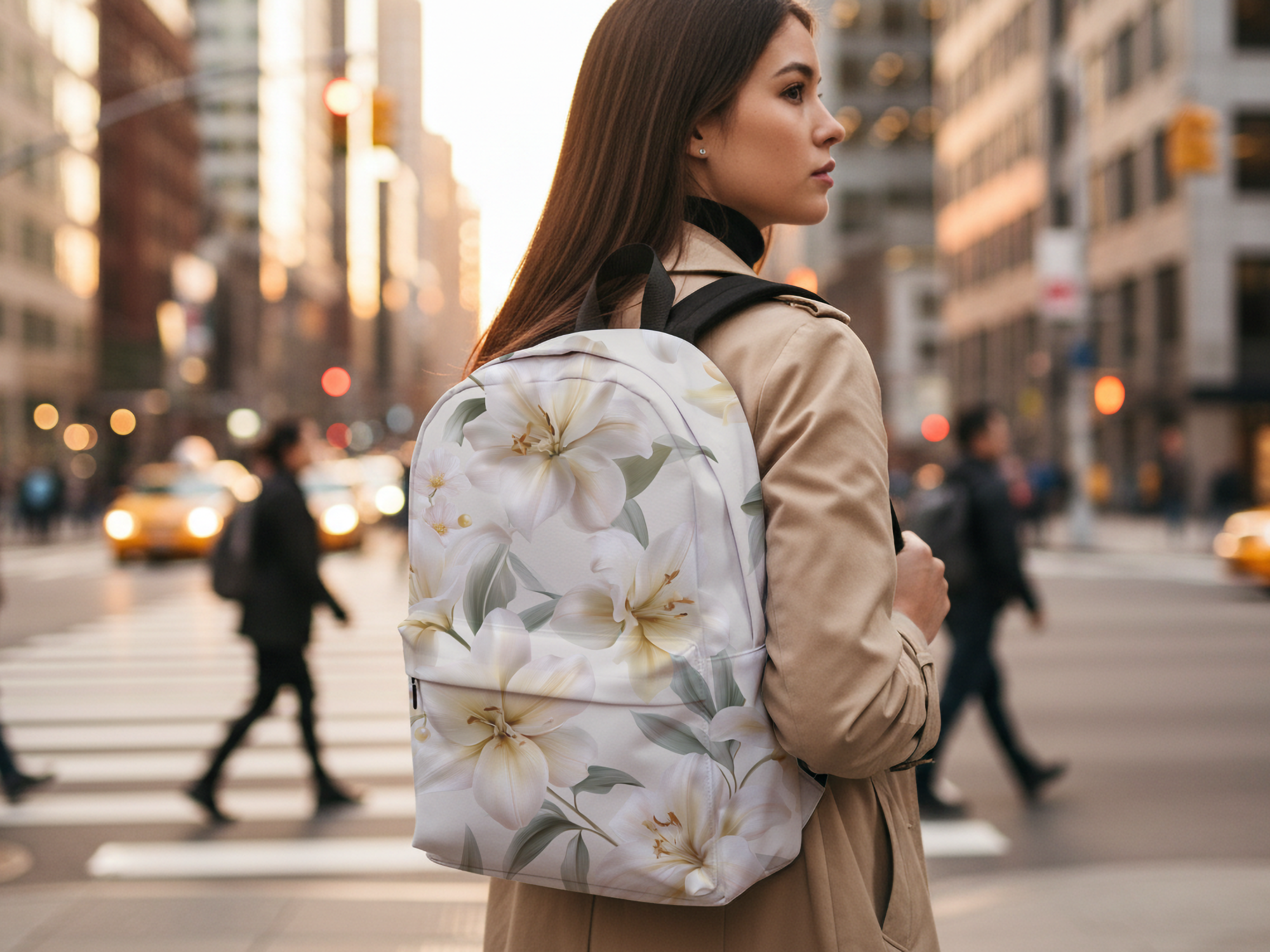 Personalized Botanical School Backpack with Custom Name