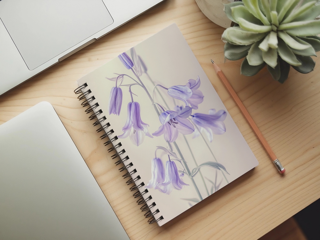 Bluebells Spiral Notebook Personalized for Forest Bloom Wanderings
