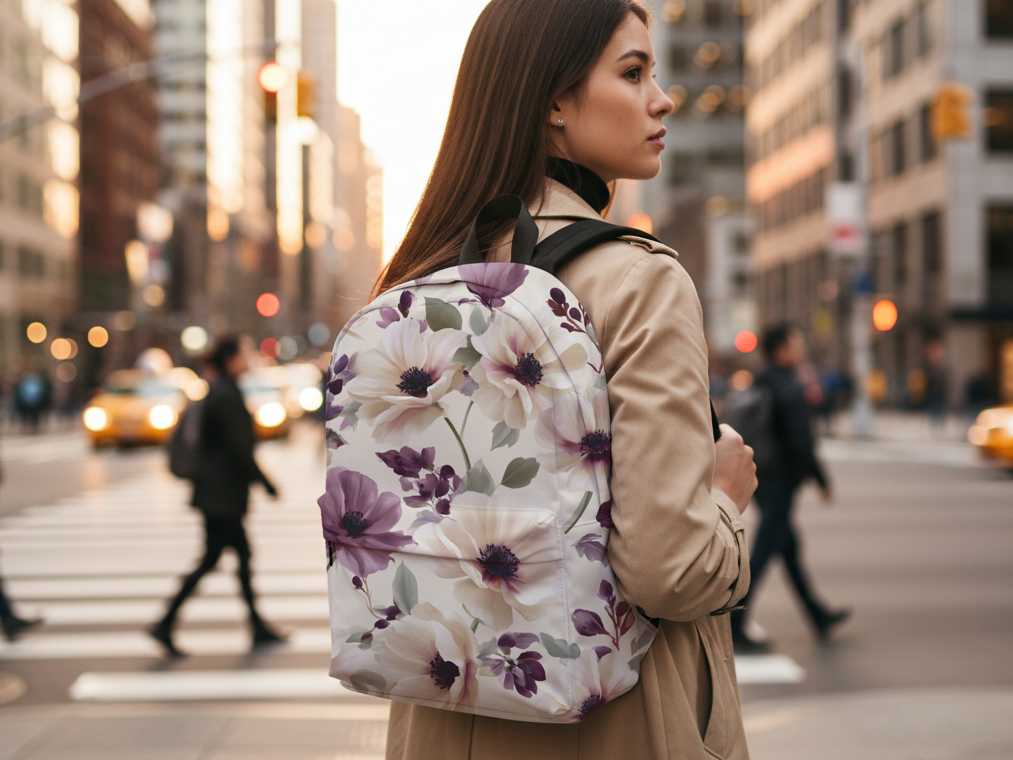 Custom Garden Bloom Backpack with Personalized Text for Daily Use