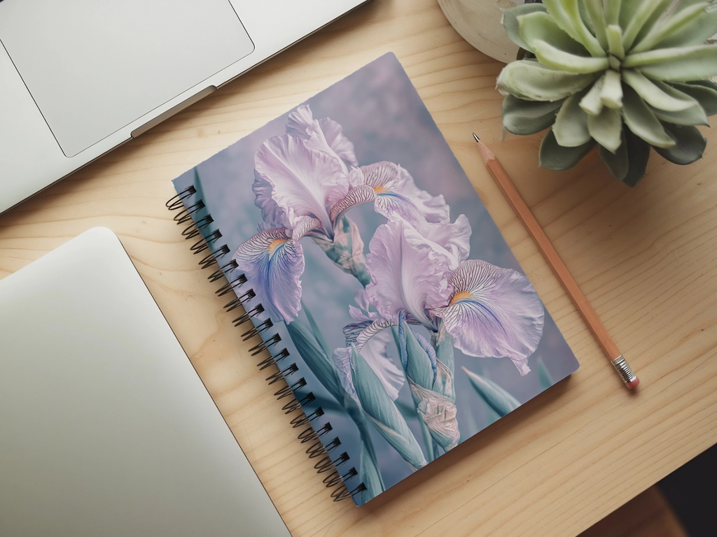 Personalized Floral Spiral Notebook for Botanical Sketch Collections