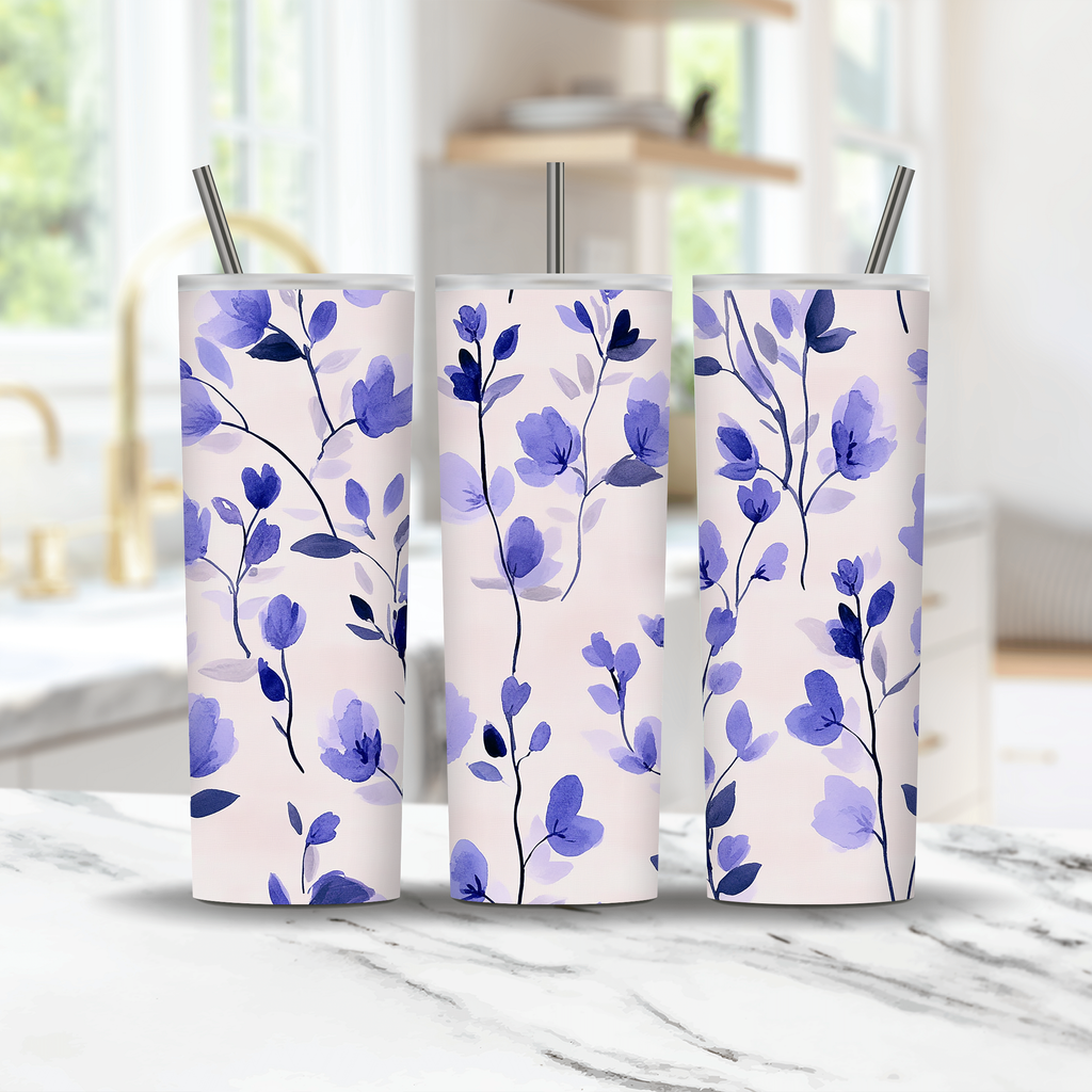 Personalized Botanical Retreat Stainless Steel Tumbler with Custom Name