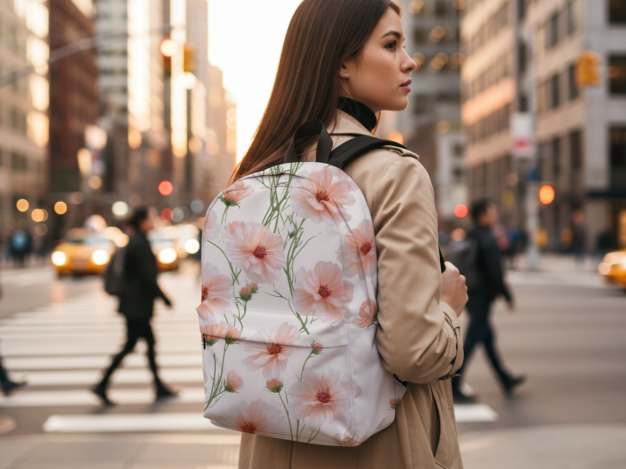 Personalized Botanical School Backpack with Custom Name