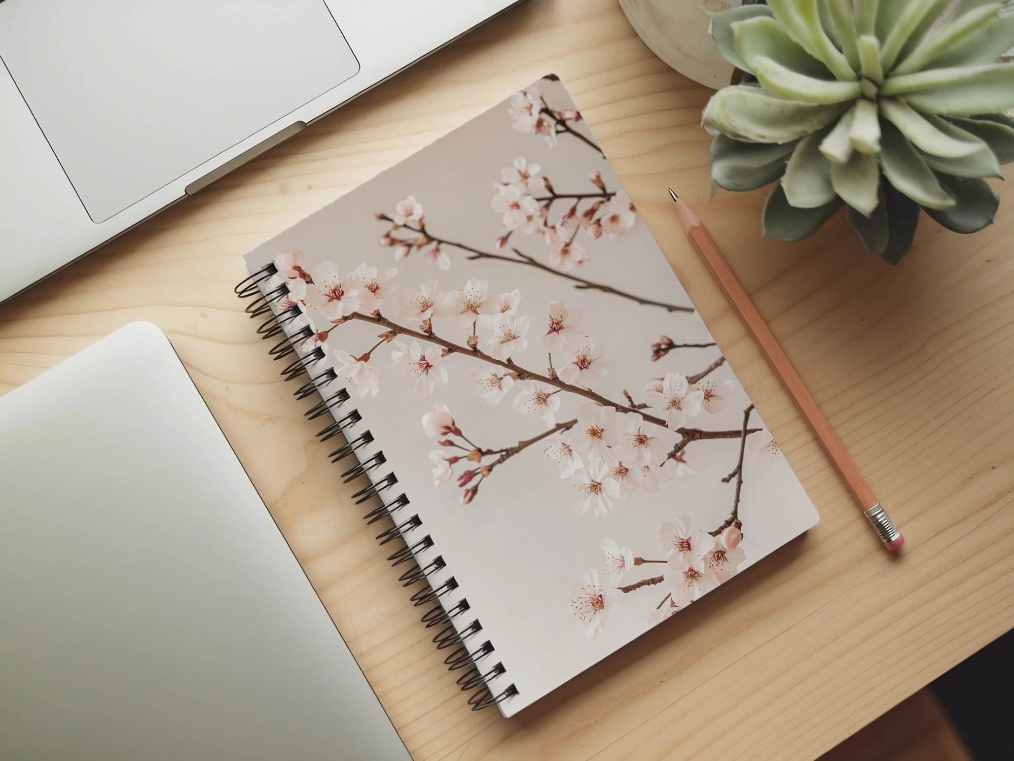 Apricot Blossom Spiral Notebook Personalized for Orchard Bloom Diaries