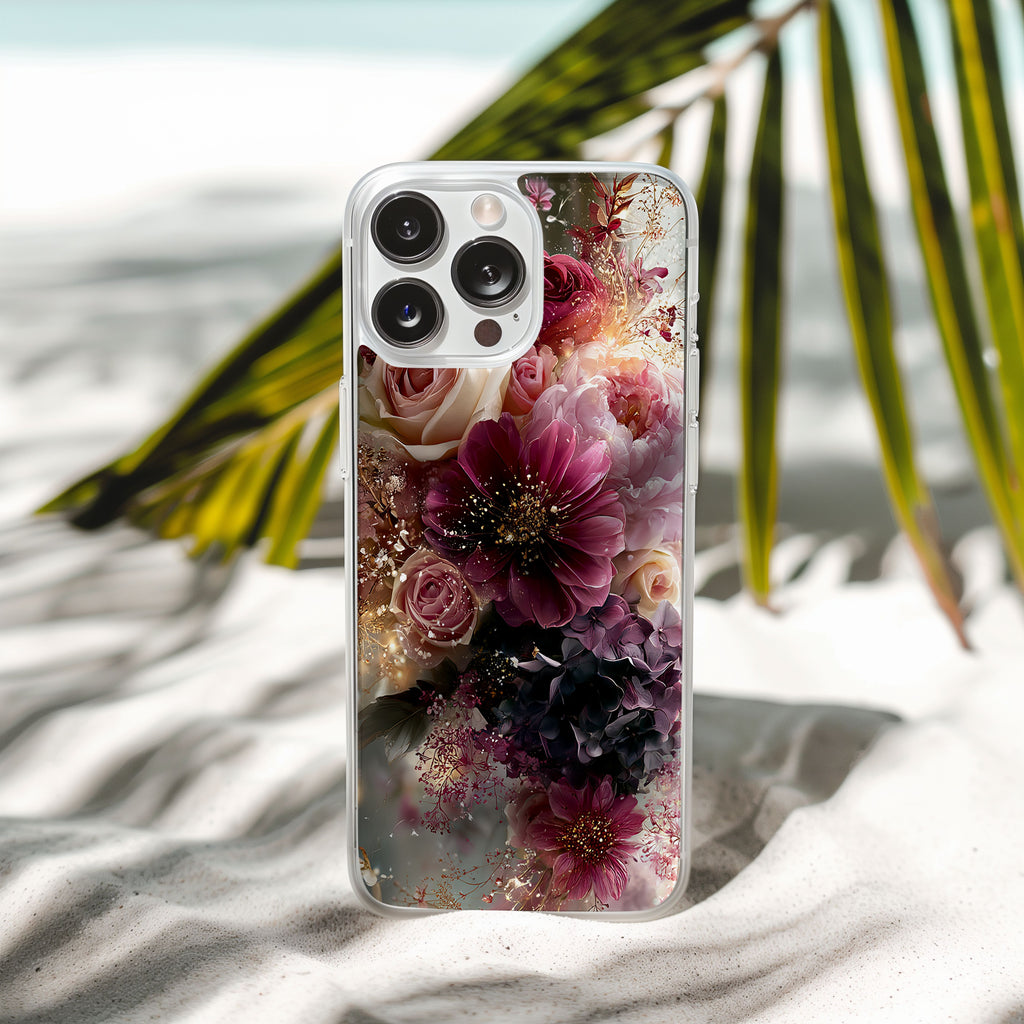 Personalized Floral Heritage iPhone Case with Custom Name & Elegant Botanical Shield