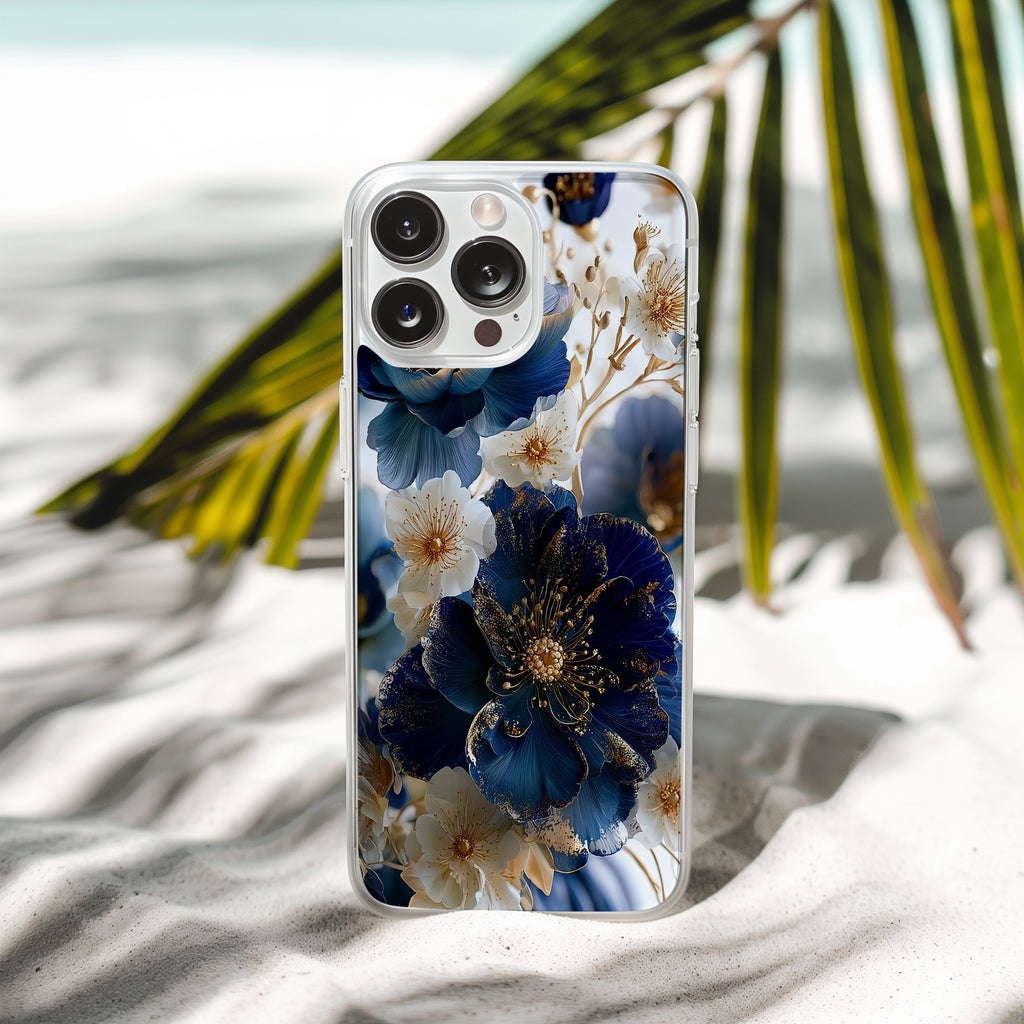 Personalized Floral Reflections iPhone Case with Custom Name & Botanical Chic Cover