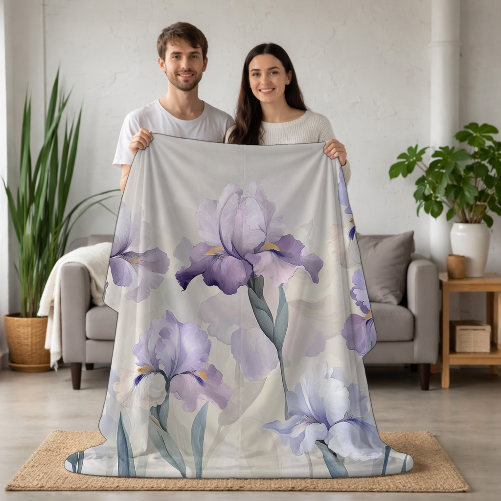 Personalized Daisy Haven Sherpa Blanket with Custom Name
