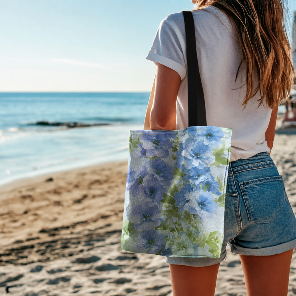 Custom Garden Bloom Tote Bag with Personalized Name for Shopping & Daily Use