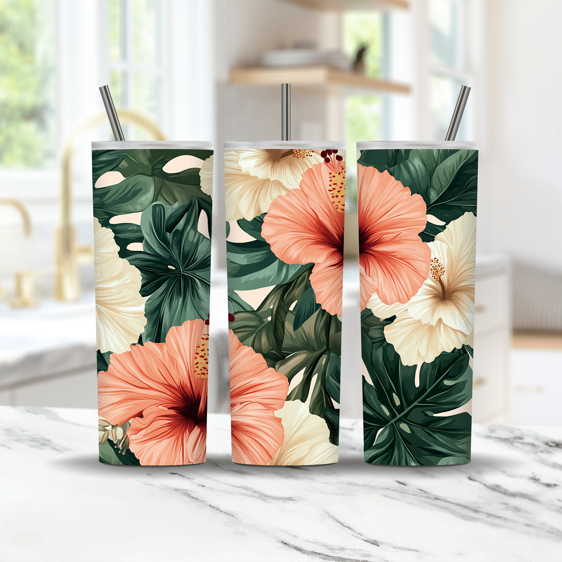 Personalized Garden Whisper Stainless Steel Tumbler with Custom Name
