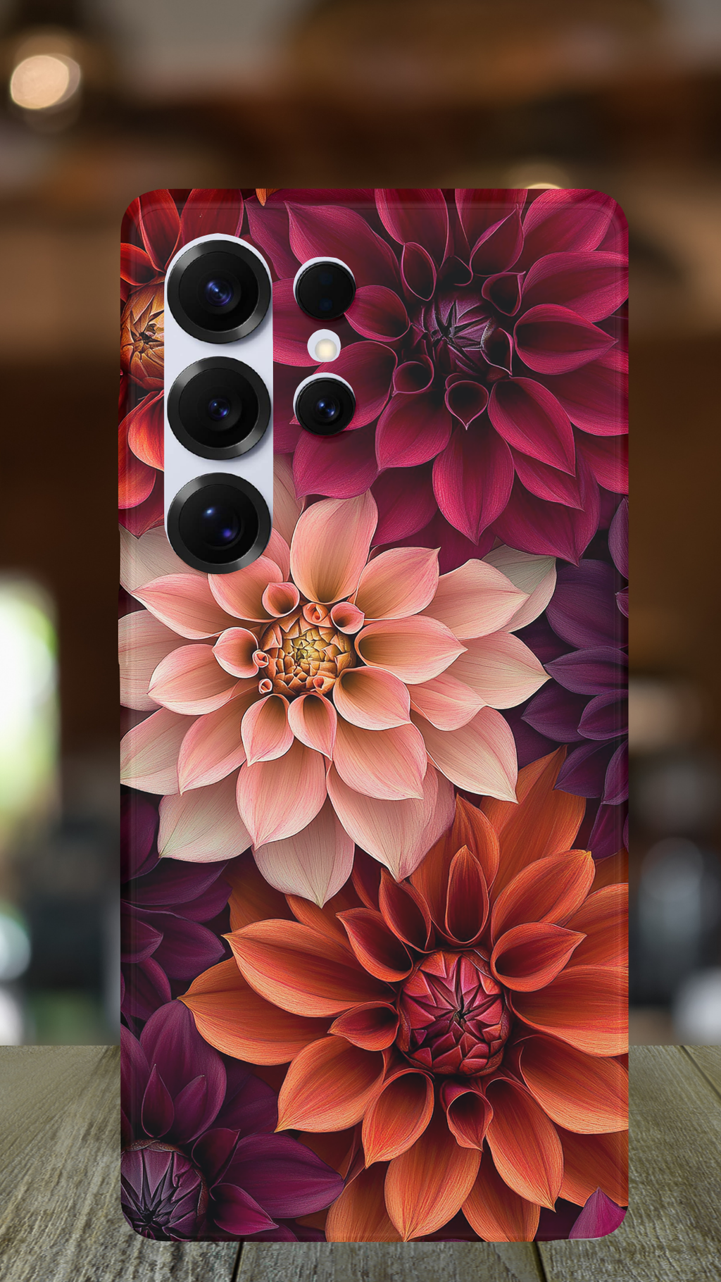 Personalized Floral Harmony Samsung Galaxy Case with Custom Name