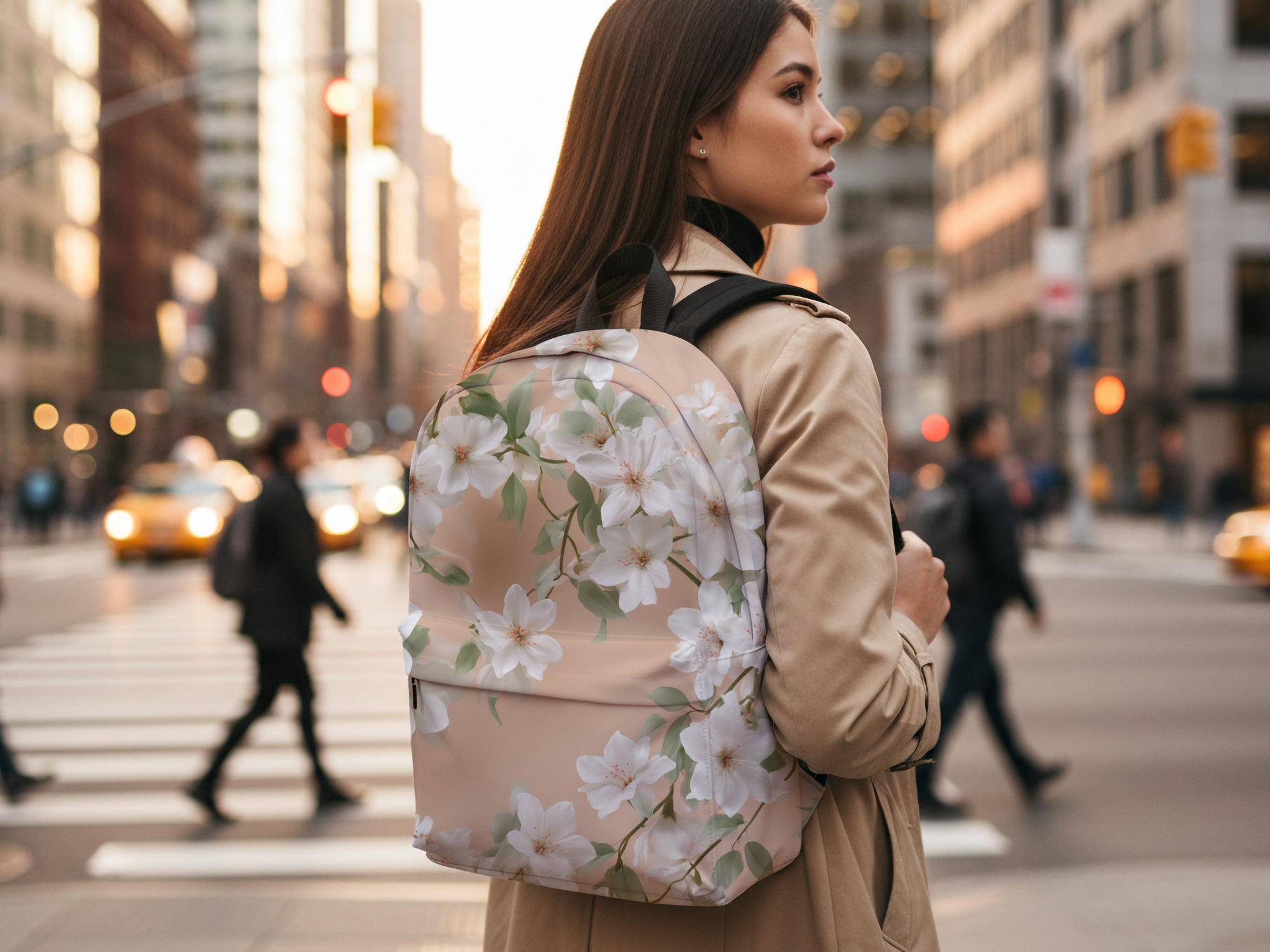Personalized Botanical Rucksack with Custom Name