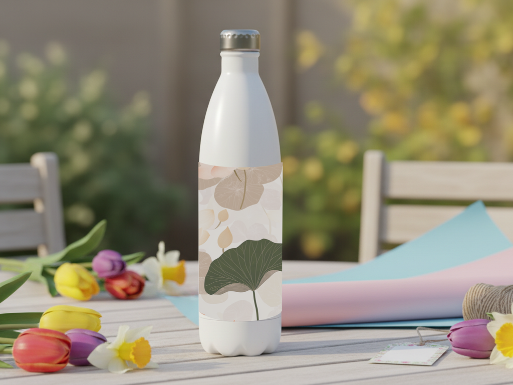 Personalized Floral Stainless Steel Water Bottle for Conservatory Bloom Adventures