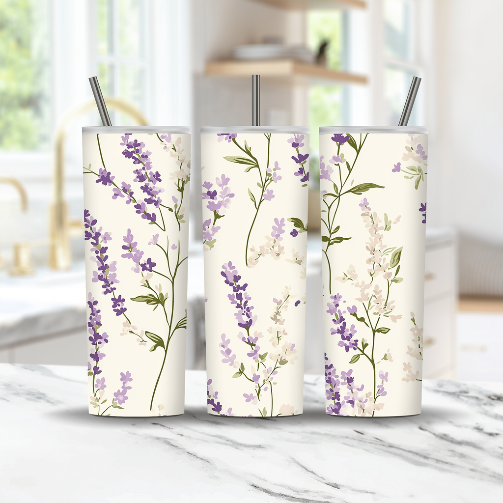 Personalized Garden Petals Stainless Steel Tumbler with Custom Name