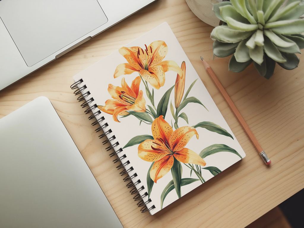 Personalized Floral Spiral Notebook for Enchanted Bloom Collections