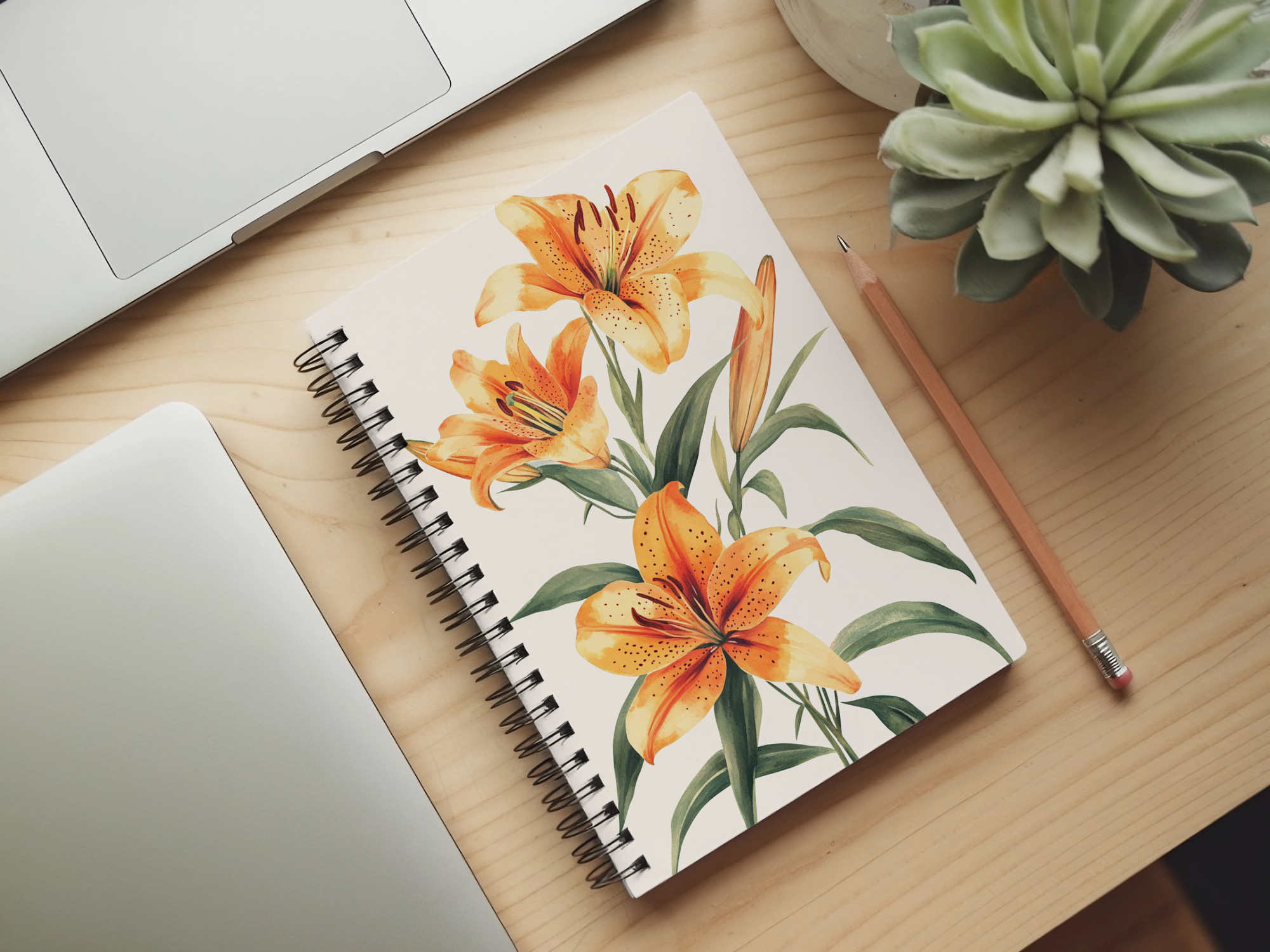 Personalized Floral Spiral Notebook for Enchanted Bloom Collections