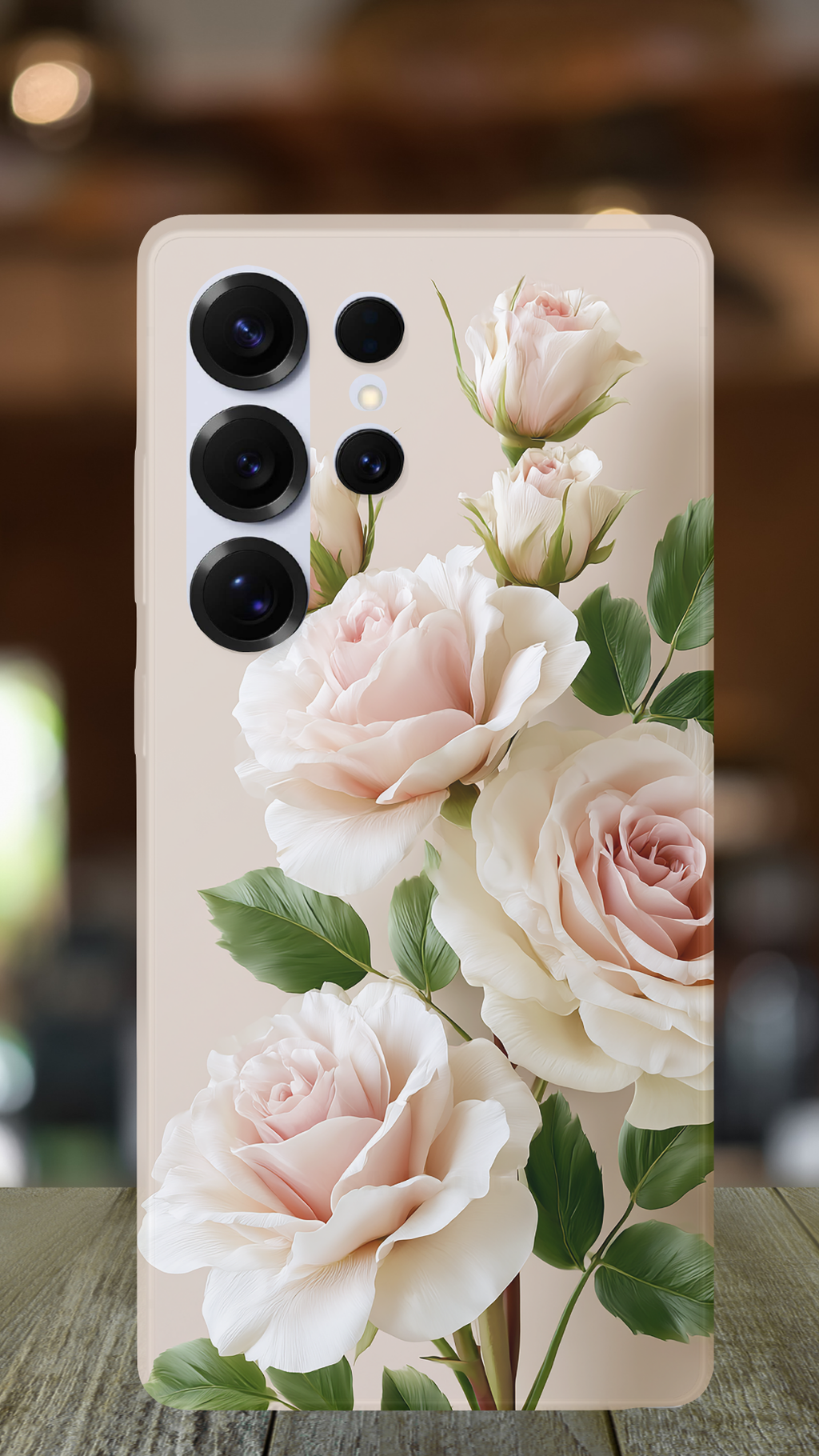 Personalized Floral Retreat Samsung Galaxy Case with Custom Name