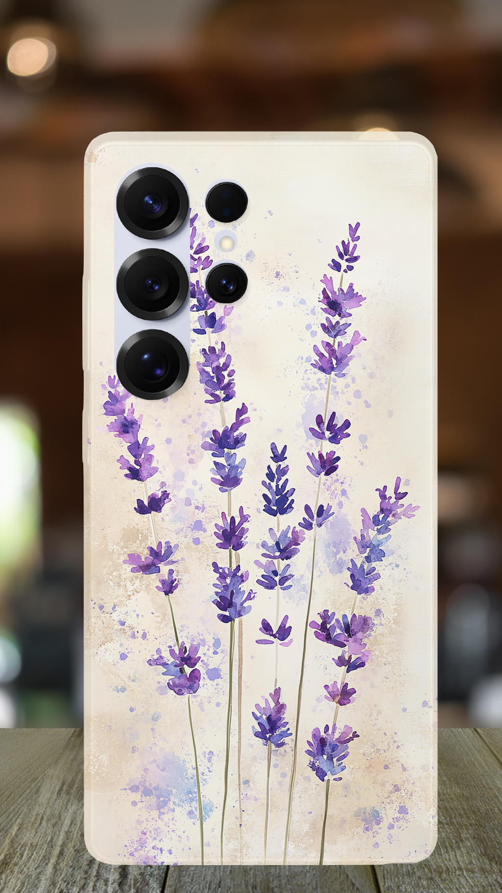 Personalized Floral Serenity Samsung Galaxy Case with Custom Name