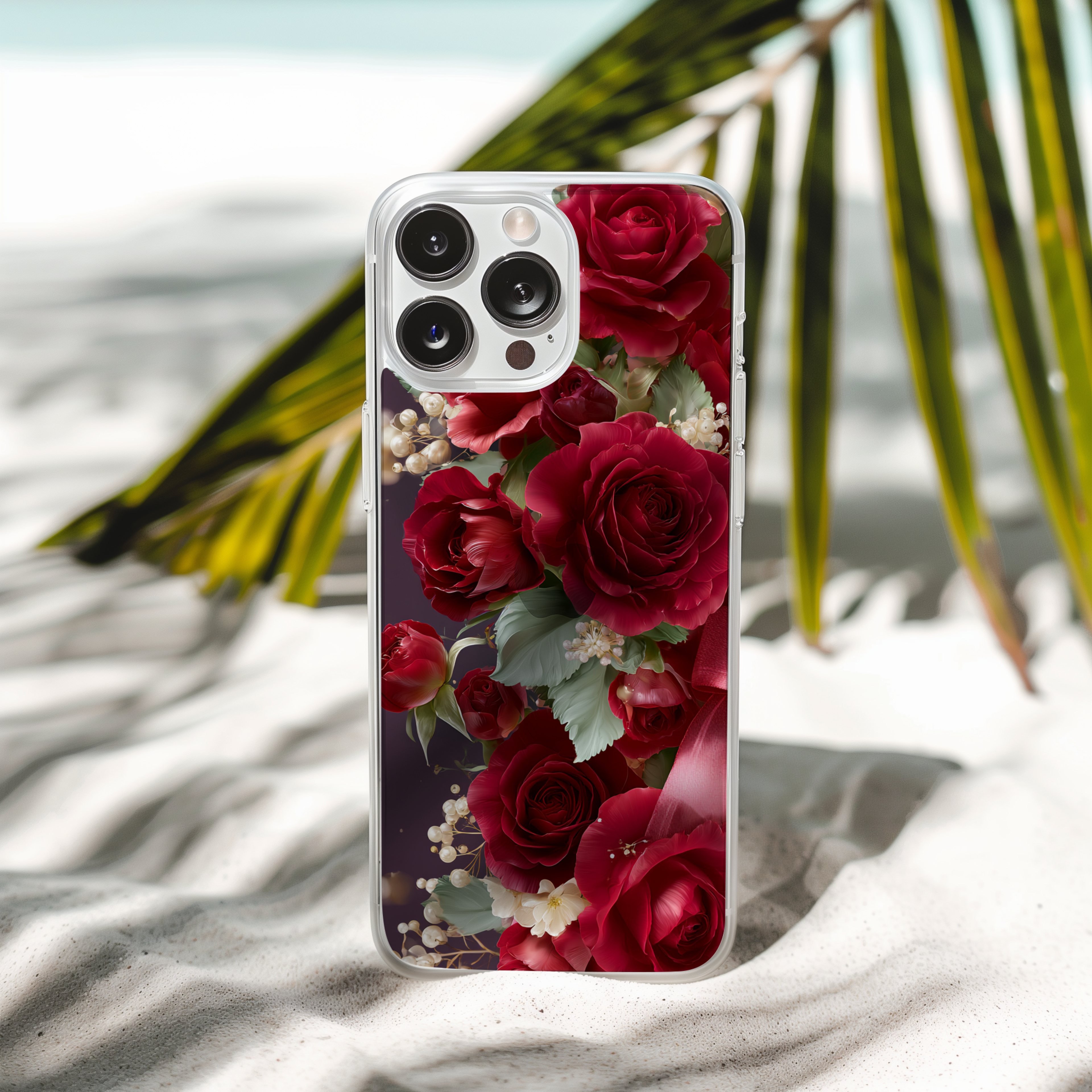 Personalized Botanical iPhone Case with Custom Name & Elegant Floral Phone Cover