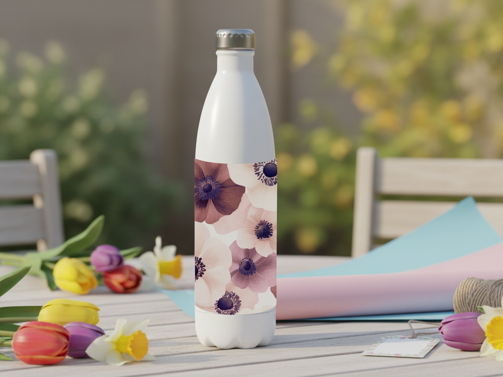 Anemone Meadow Custom Name Hydration Bottle