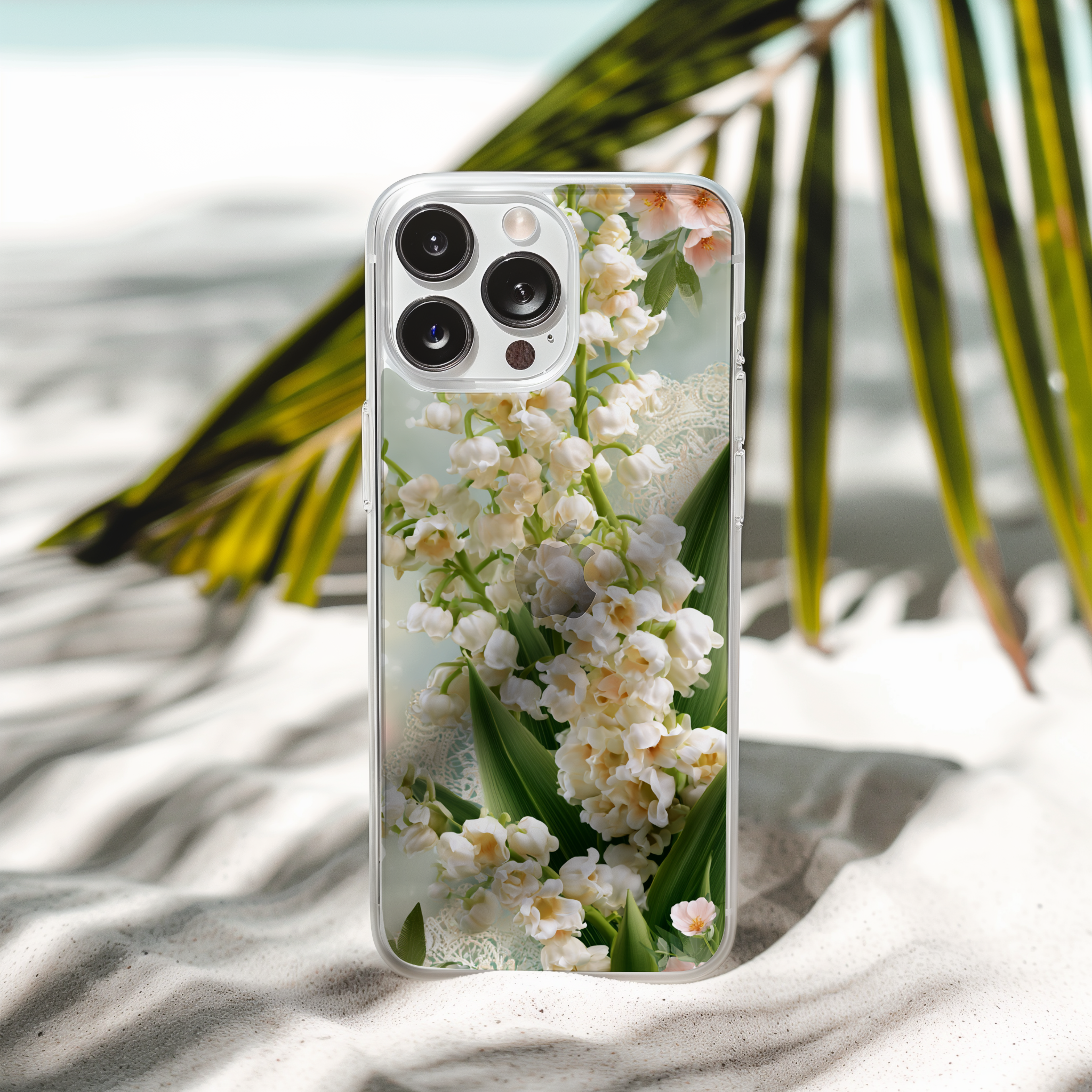 Personalized Floral Charm iPhone Case with Custom Name & Botanical Accent Cover
