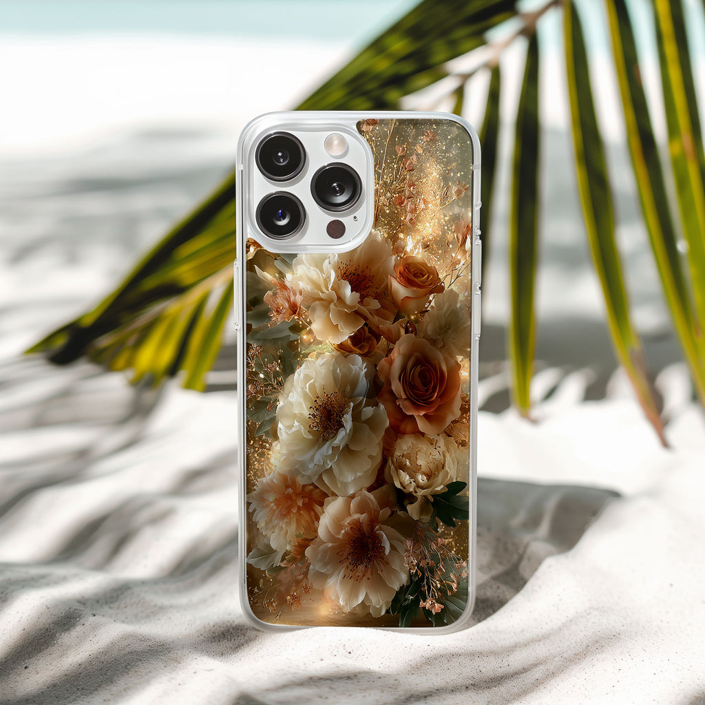 Personalized Wild Bloom iPhone Case with Custom Name & Elegant Botanical Cover