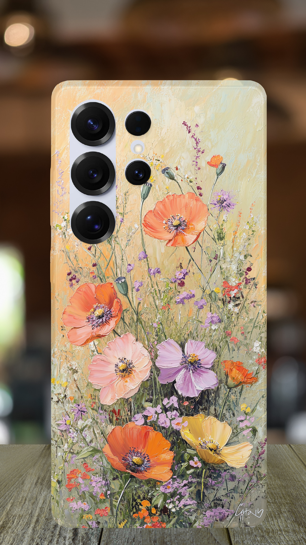 Personalized Petal Charm Samsung Galaxy Case with Custom Name