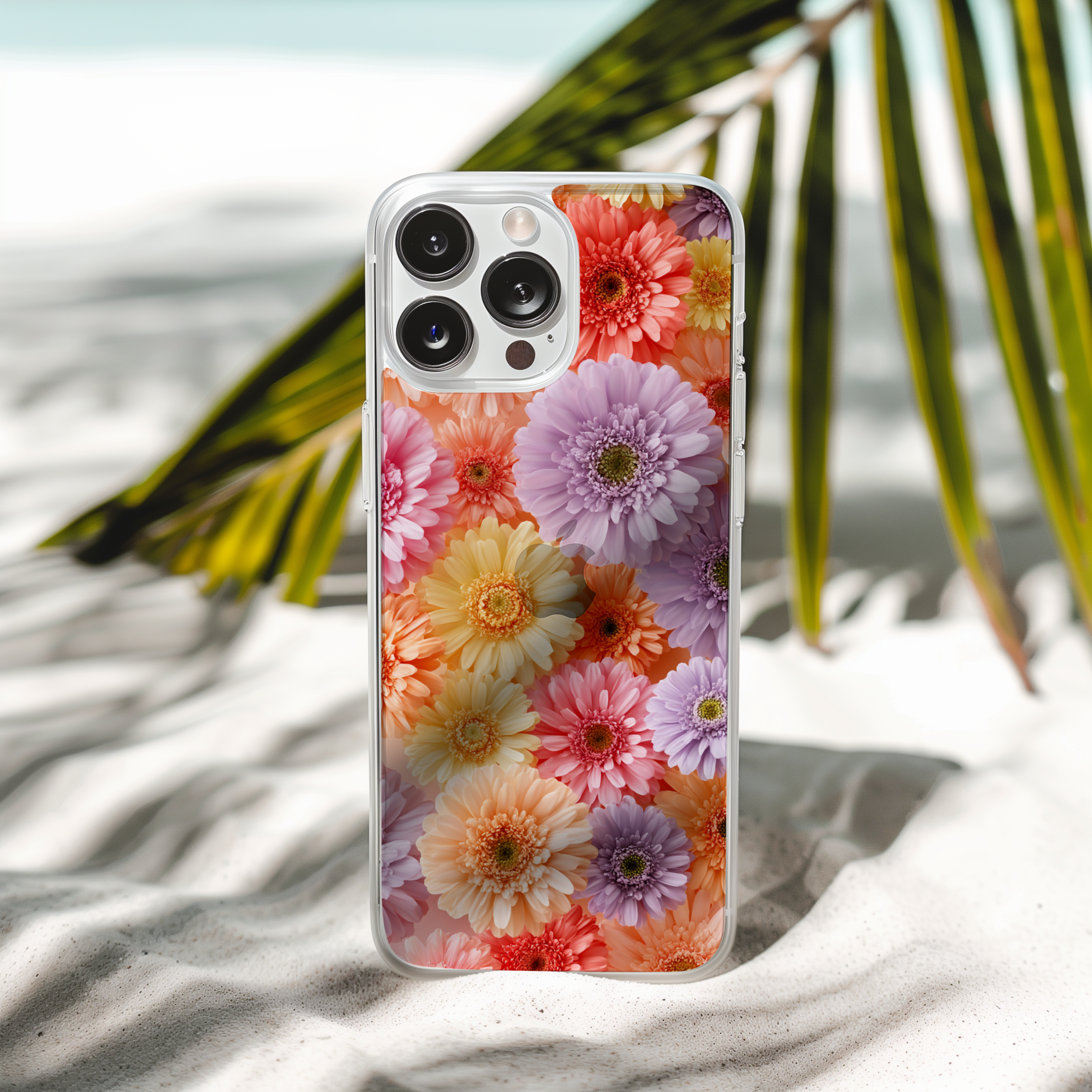 Custom Bright Floral iPhone Case with Personalized Name & Botanical Protective Cover