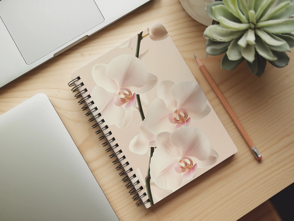 Orchid Spiral Notebook Personalized for Exotic Bloom Archives