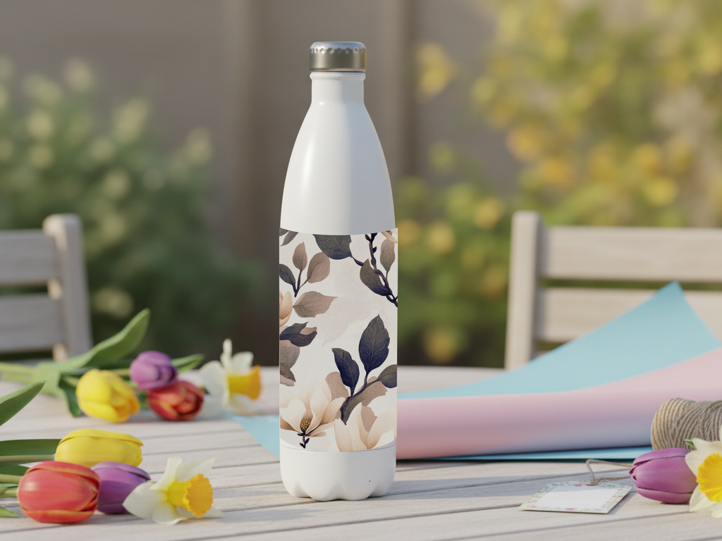 Magnolia Stainless Steel Water Bottle Personalized for Garden Pavilion Retreats