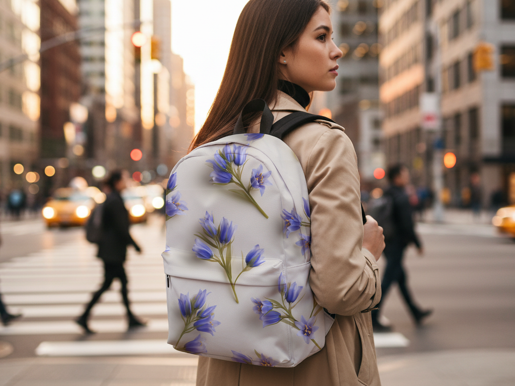 Personalized Meadow Charm Backpack with Custom Name Design for Everyday Carry