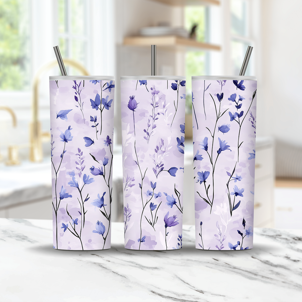 Personalized Petal Escape Stainless Steel Tumbler with Custom Name