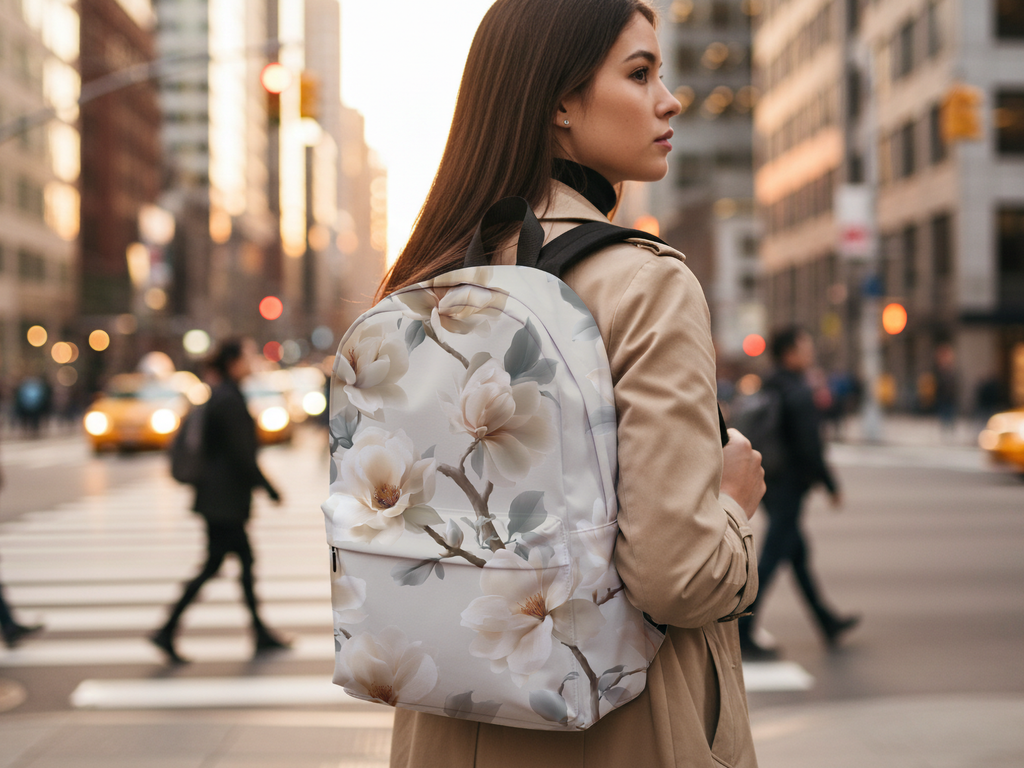Personalized Garden Floral Backpack with Custom Name