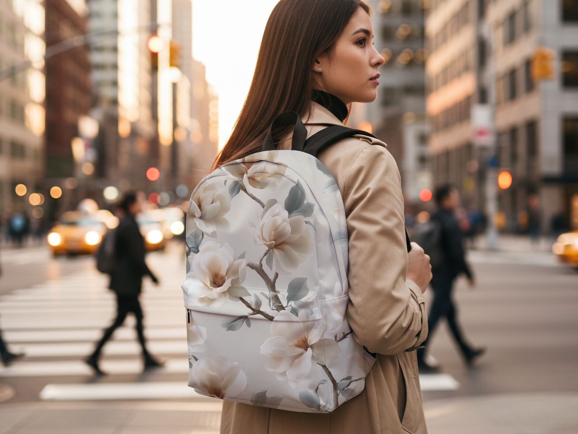 Personalized Garden Floral Backpack with Custom Name