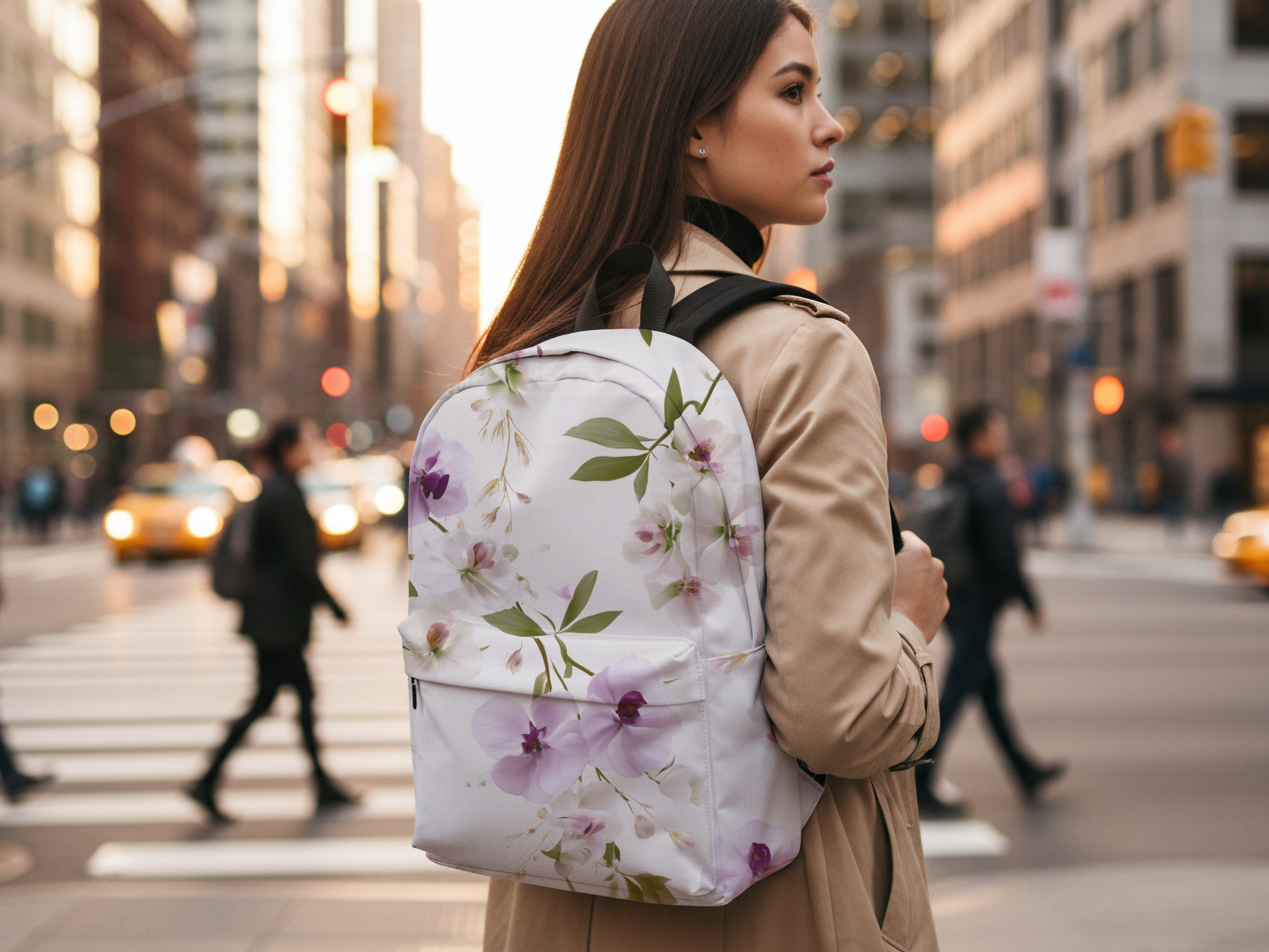 Personalized Flower Backpack with Custom Name