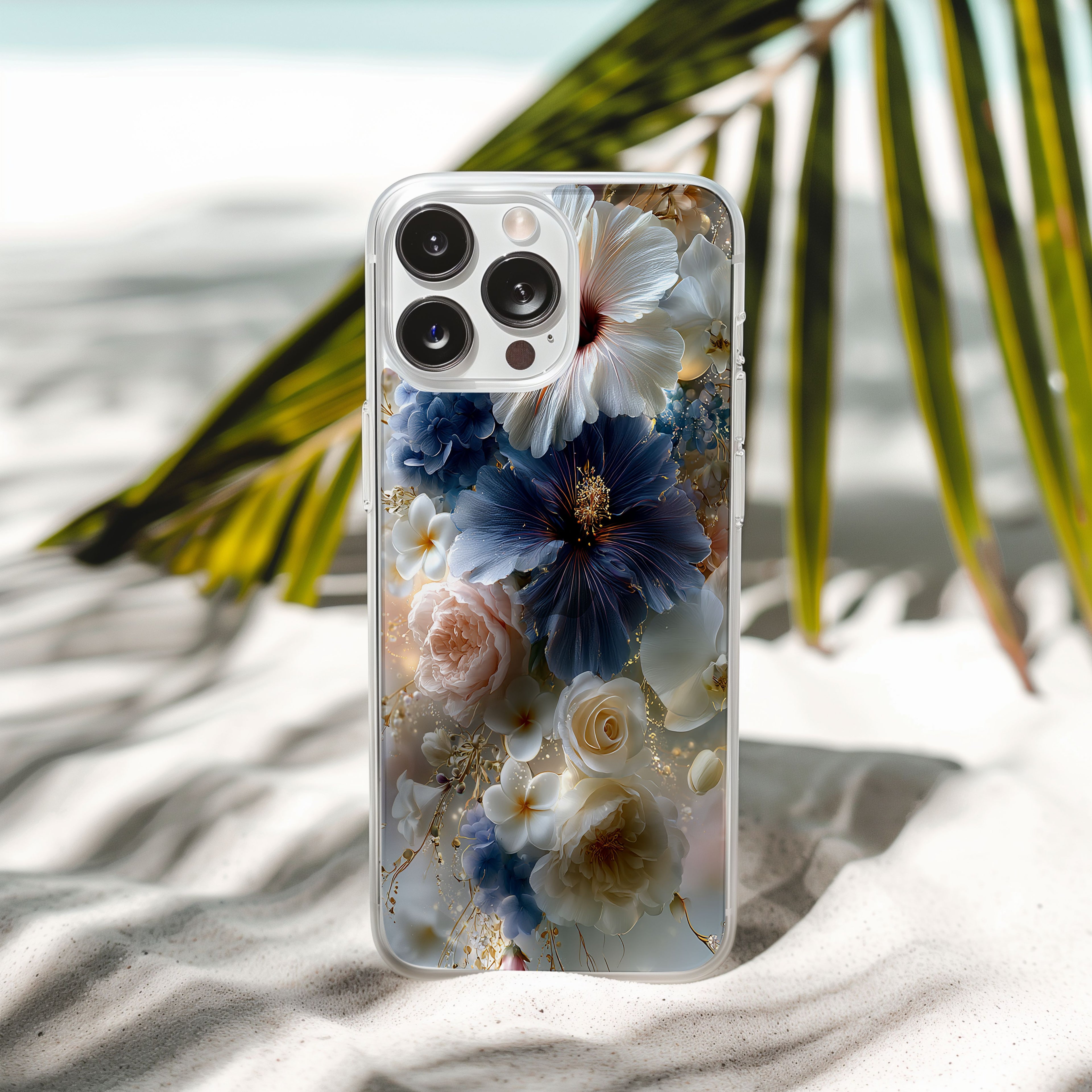 Personalized Floral Harmony iPhone Case with Custom Name & Botanical Art Cover