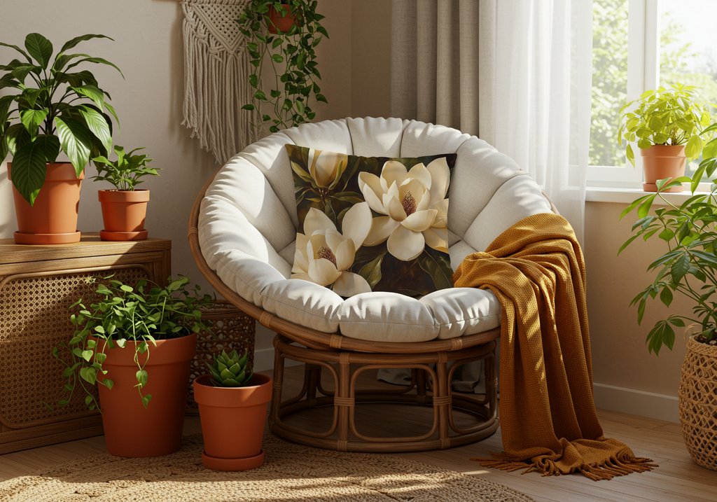 Personalized Magnolia Manor Pillow with Custom Name