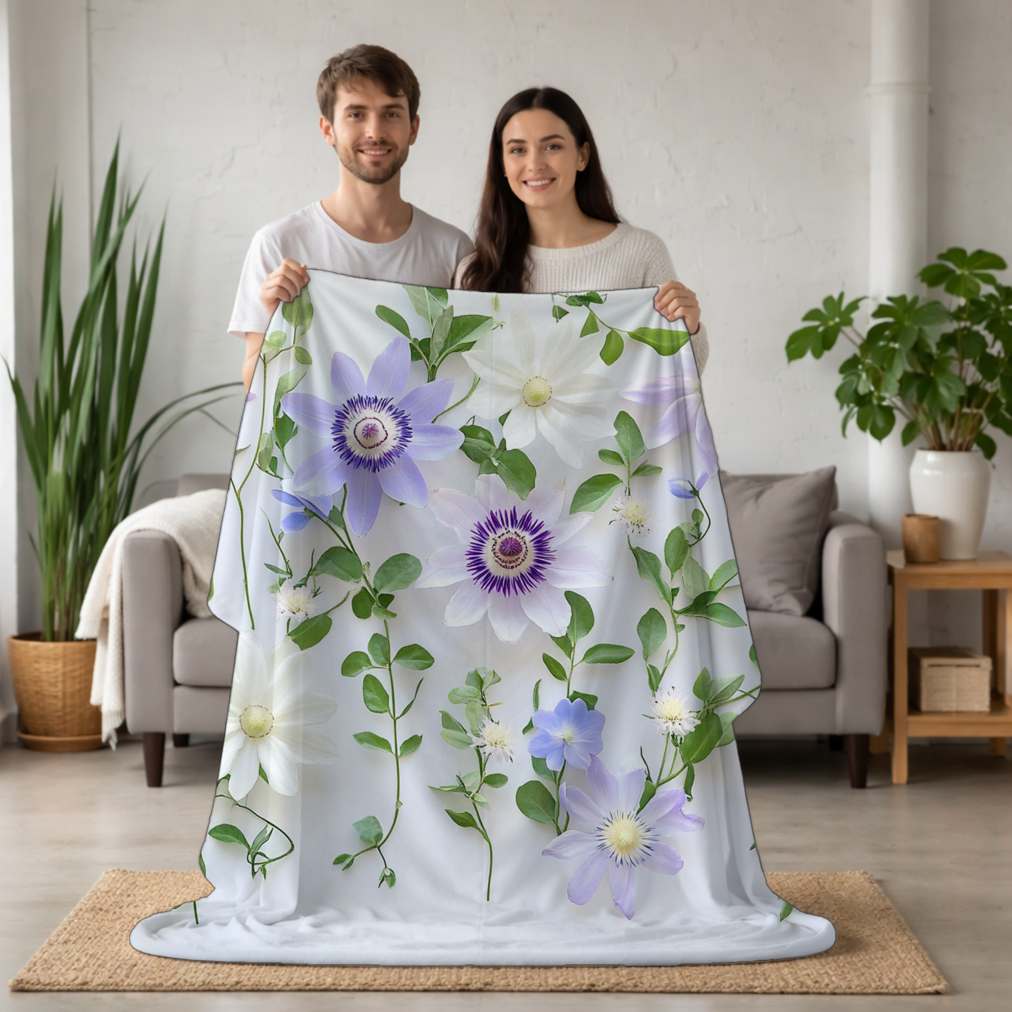 Personalized Petal Cottage Sherpa Blanket for Relaxing Evenings