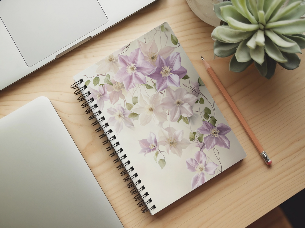 Clematis Spiral Notebook Personalized for Garden Trellis Inspirations