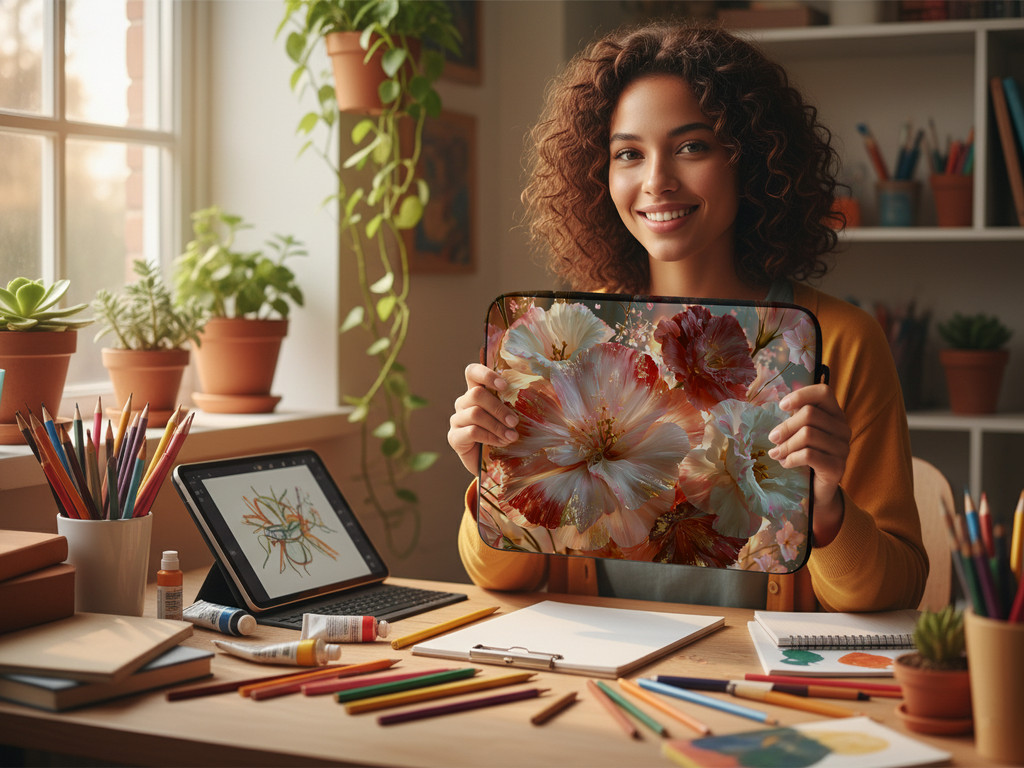 Cosmos Flower Laptop Sleeve Custom Printed with Name for Botanical Style