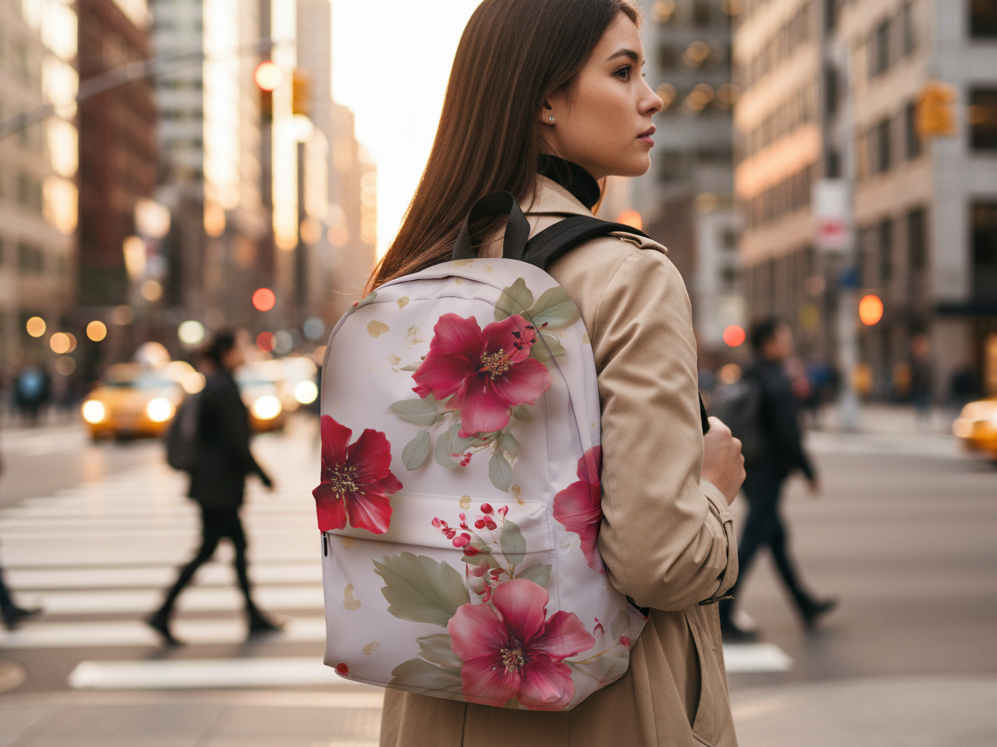 Customized Botanical Carry Backpack for Students, Commuters & Weekend Getaways