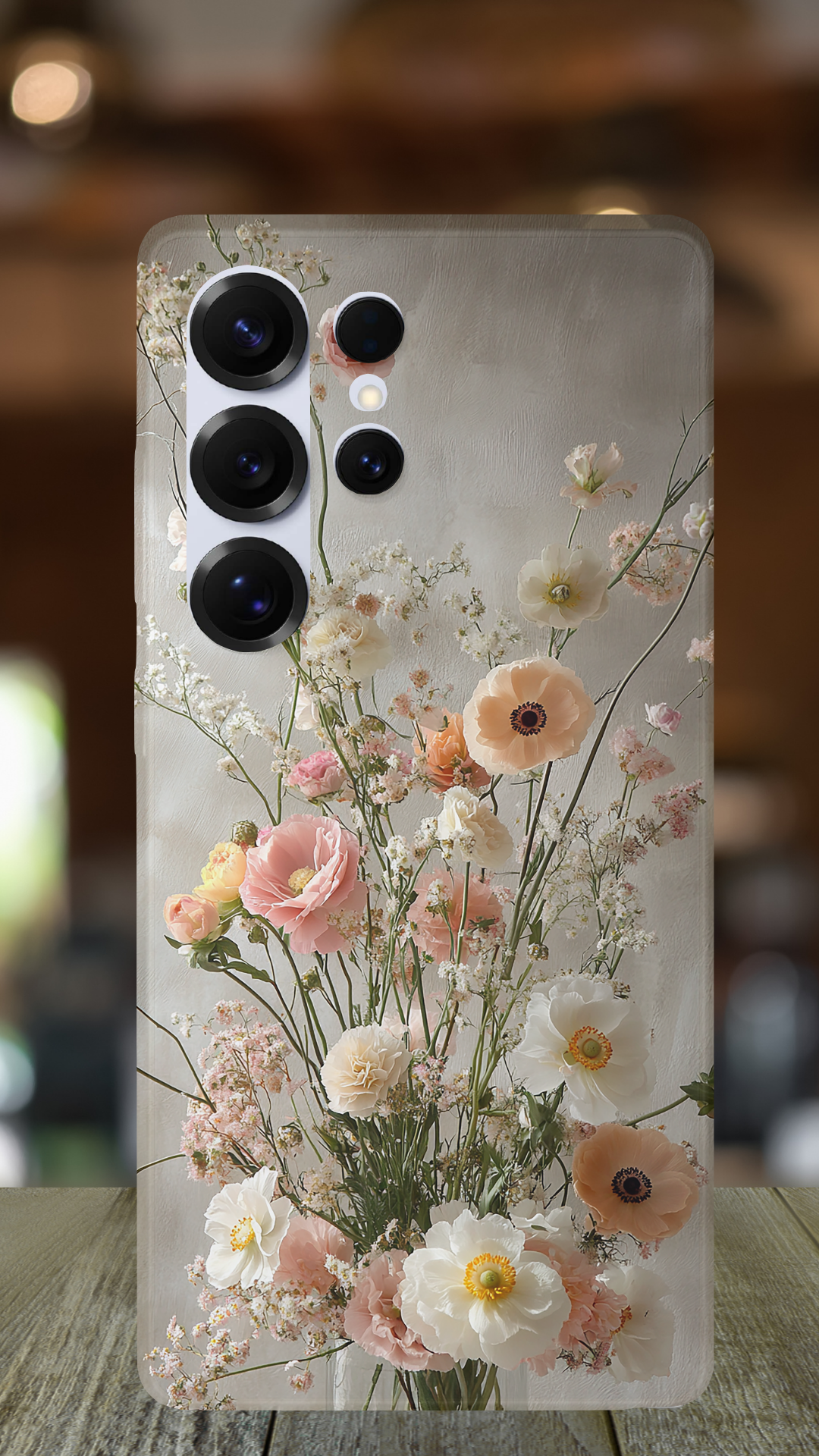 Personalized Floral Luxe Samsung Galaxy Case with Custom Name