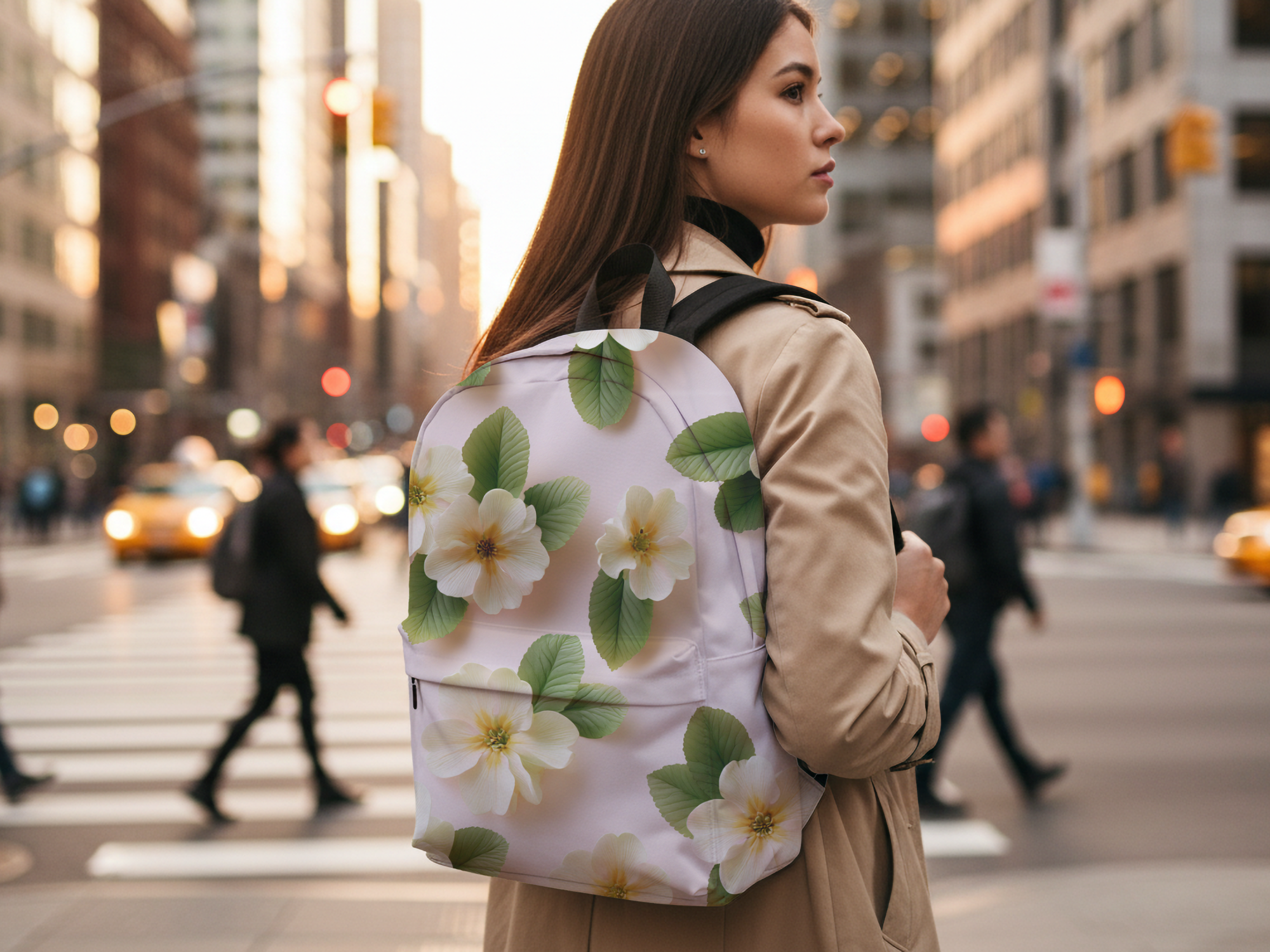 Custom Bloom Scholar Backpack with Personalized Name for Classroom Essentials